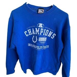 Vintage Crewneck Sweatshirt Indianapolis Colts 1999 Eastern Division Champ Large